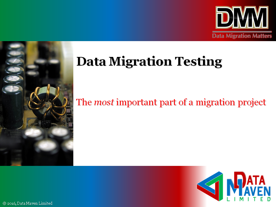Data Migration Testing — Nick van Beest, DMM9 2016